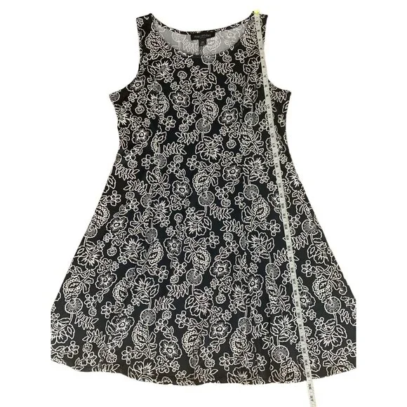 Perceptions Floral Print Sleeveless Stretch A-Line Dress Size Petite Medium - Picture 5 of 10